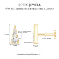 Dainty Diamond Triangle Tragus Earring