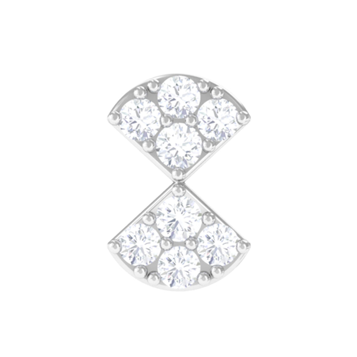 Genuine Diamond Bow Earring for Tragus Piercing