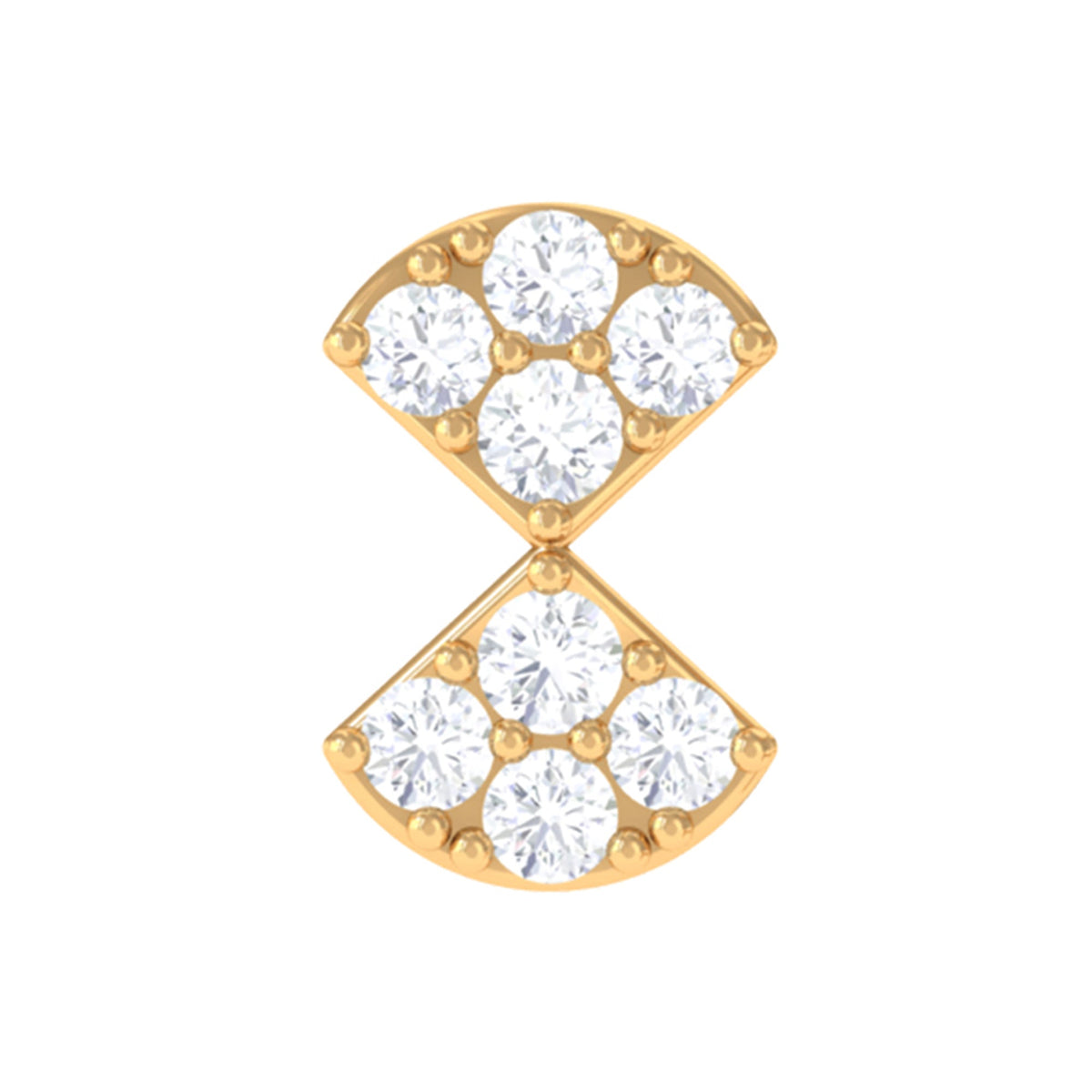 Genuine Diamond Bow Earring for Tragus Piercing