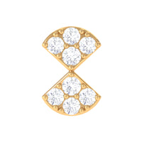 Genuine Diamond Bow Earring for Tragus Piercing
