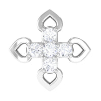 Real Diamond Floral Earring for Cartilage Piercing