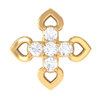 Real Diamond Floral Earring for Cartilage Piercing