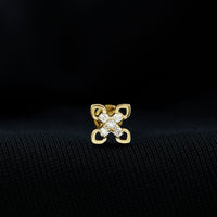 Real Diamond Floral Earring for Cartilage Piercing