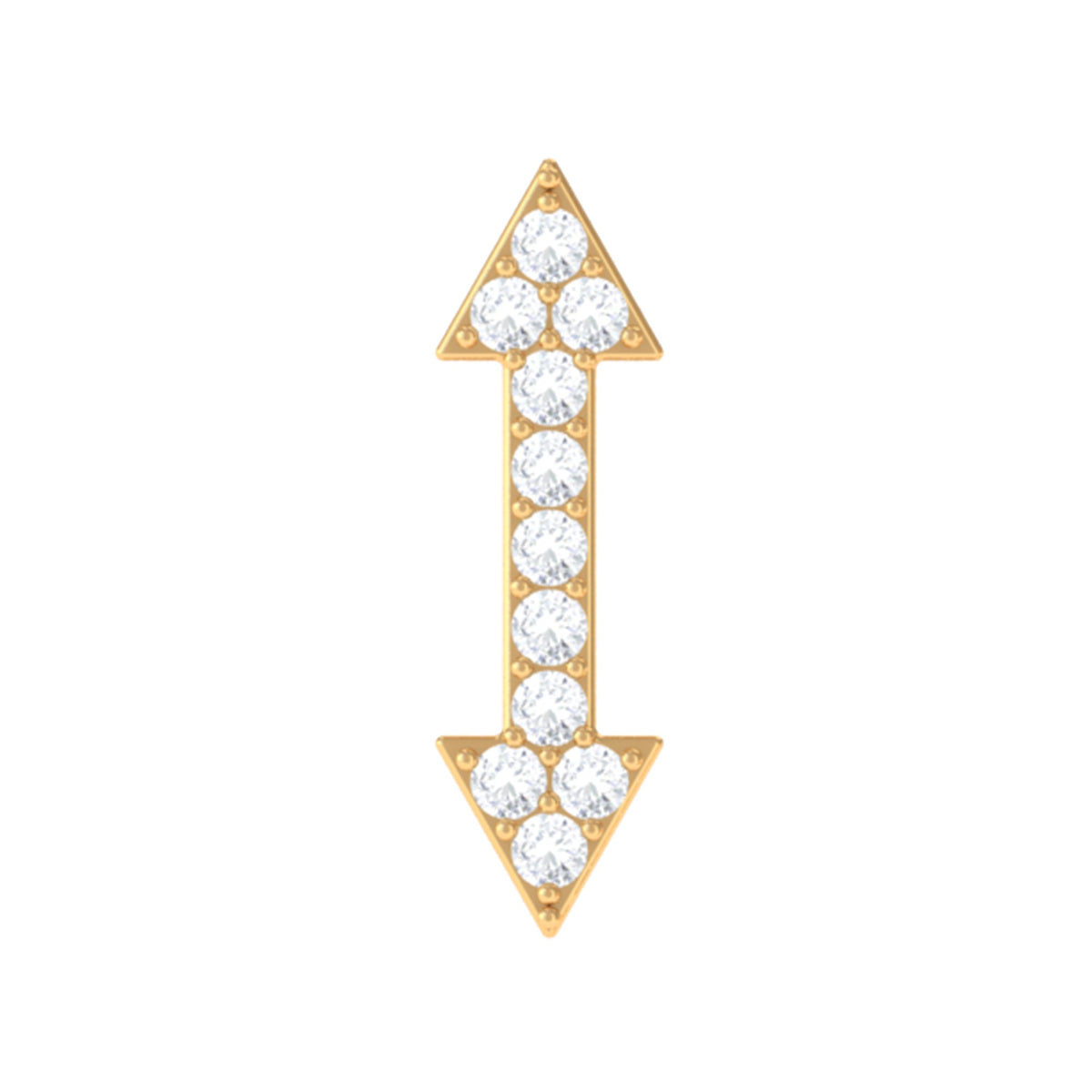 Natural Diamond Arrow Tragus Earring for Women