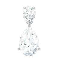 Moissanite Teardrop Earring for Helix Piercing