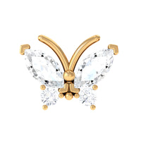 Marquise Moissanite Butterfly Cartilage Earring