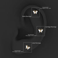 Marquise Moissanite Butterfly Cartilage Earring