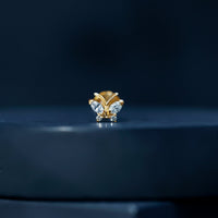 Marquise Moissanite Butterfly Cartilage Earring