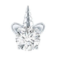 Cute Moissanite Unicorn Helix Earring for Women
