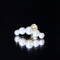 Round Freshwater Pearl Crawler Earring for Women