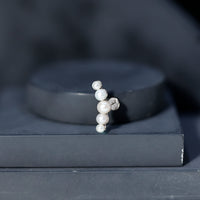 Round Freshwater Pearl Crawler Earring for Women
