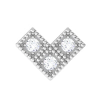 Round Diamond V Shape Earring for Helix Earring