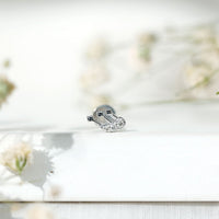 Real Diamond Music Note Earring for Cartilage Piercing