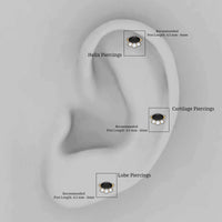 Marquise Black Onyx Helix Earring with Lab Grown Diamonds