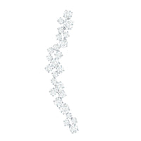 Diamond cluster climber earring for helix piercing by Rosec Jewels, featuring sparkling diamond accents in a stylish body jewelry design.