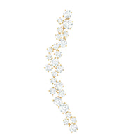 Rosec Jewels diamond cluster climber earring for helix piercing, body jewelry with sparkling diamond details.