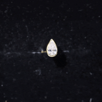 Pear Shape Diamond Solitaire Cartilage Earring