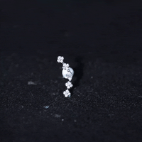 Elegant Diamond Ear Crawler Earring for Helix Piercing