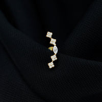 Elegant Diamond Ear Crawler Earring for Helix Piercing