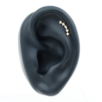 Elegant Diamond Ear Crawler Earring for Helix Piercing