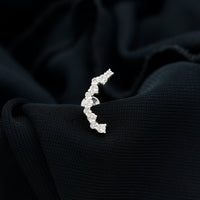 Certified Diamond Curved Crawler Earring for Women