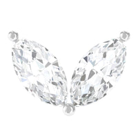 Marquise Diamond Two Stone Earring for Tragus Piercing