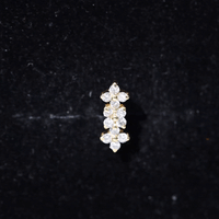 Diamond Flower Crawler Earring for Helix Piercing