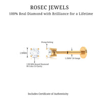 Minimalist Diamond Solitaire Conch Earring