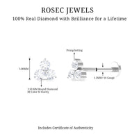 Dainty Diamond Trio Earring for Helix Piercing