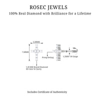 Minimalist Diamond Cross Cartilage Earring