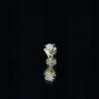 Simple Diamond Solitaire Triangle Cartilage Earring