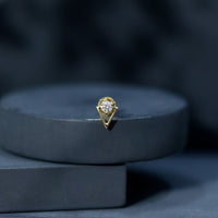 Simple Diamond Solitaire Triangle Cartilage Earring