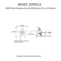 Marquise Diamond Floral Upper Lobe Earring