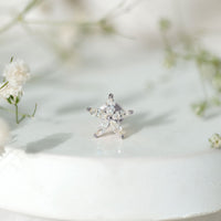 Marquise Diamond Floral Upper Lobe Earring