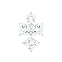 Princess Cut Diamond Helix Piercing Earring for Women