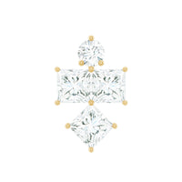 Princess Cut Diamond Helix Piercing Earring for Women