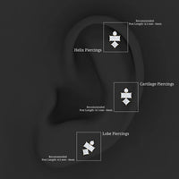 Princess Cut Diamond Helix Piercing Earring for Women