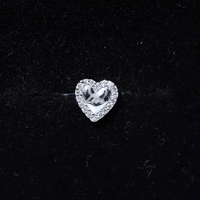 Cute Diamond Love Heart Earring for Helix Piercing