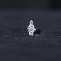 Certified Diamond Cluster Cartilage Piercing Earring