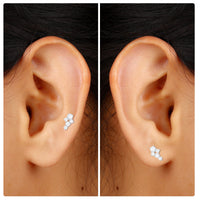 Certified Diamond Cluster Cartilage Piercing Earring