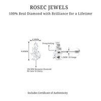 Nature Inspired Marquise Diamond Cluster Earring for Helix