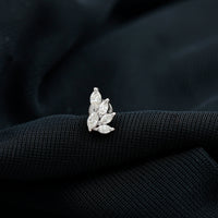 Nature Inspired Marquise Diamond Cluster Earring for Helix