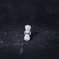 Diamonds Bow Cartilage Piercing Earring