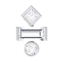 Three Multi Shape Diamond Helix Piercing Earring