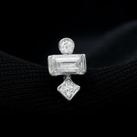 Three Multi Shape Diamond Helix Piercing Earring