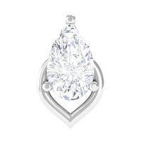 Pear Shape Diamond Solitaire Earring for Helix Piercing