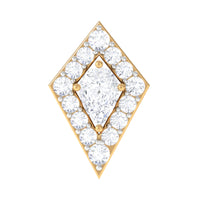 Modern Kite Shape Diamond Helix Earring