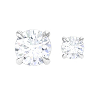 Brilliant Cut Diamond Solitaire Earring Set for Helix Piercing