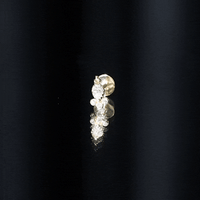 Minimal Diamond Tragus Earring in Beaded Bezel Setting