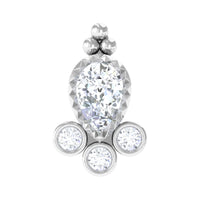 Minimal Diamond Tragus Earring in Beaded Bezel Setting